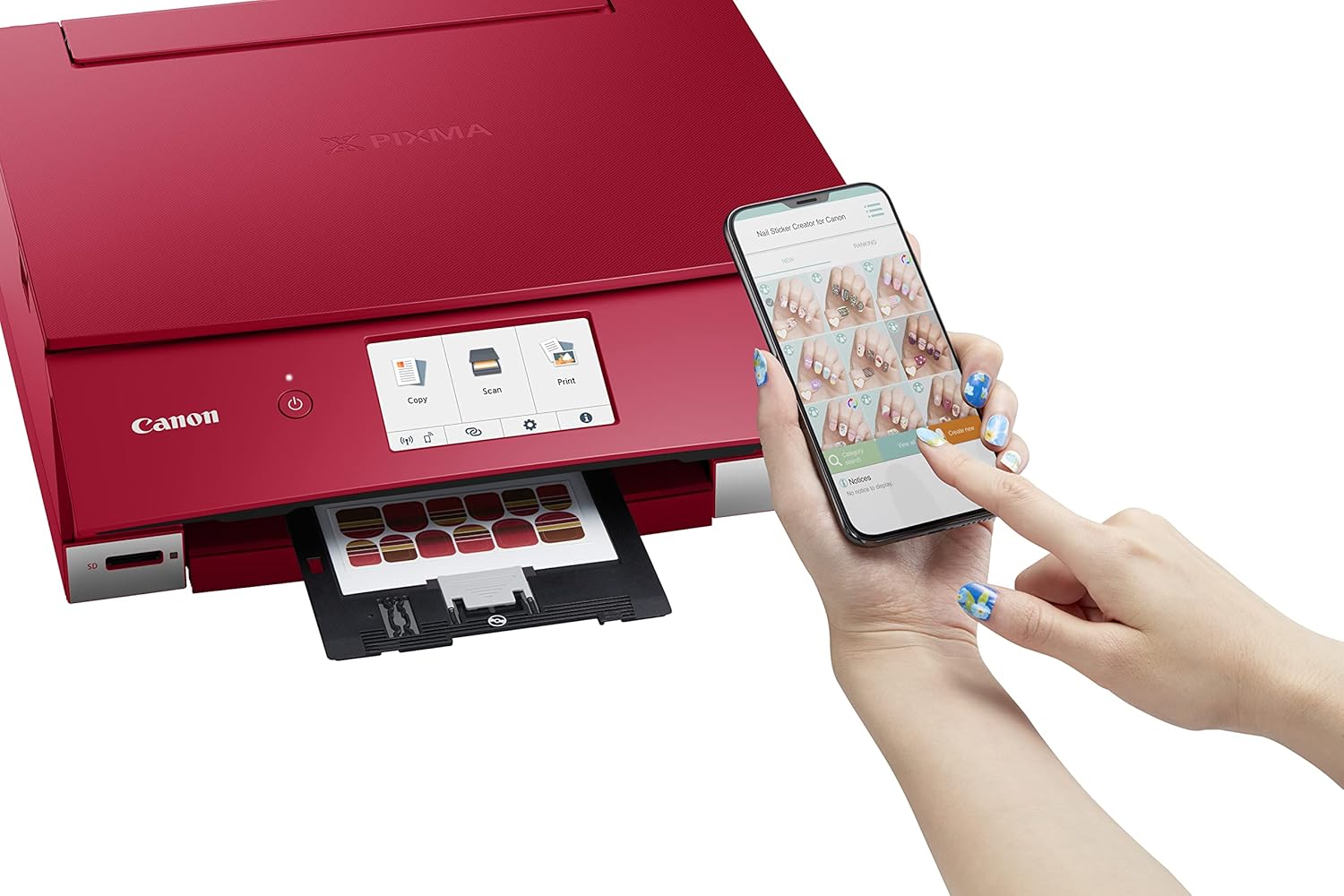 Canon PIXMA TS8351a Drucker Farbtintenstrahl Multifunktionsgerät DIN A4 (Scanner, Kopierer, 4.800 x 1.200 dpi, 6 separate Tinten, USB, WLAN, AirPrint, Duplexdruck, 2 Papierzuführungen, 5 GHz), weiß