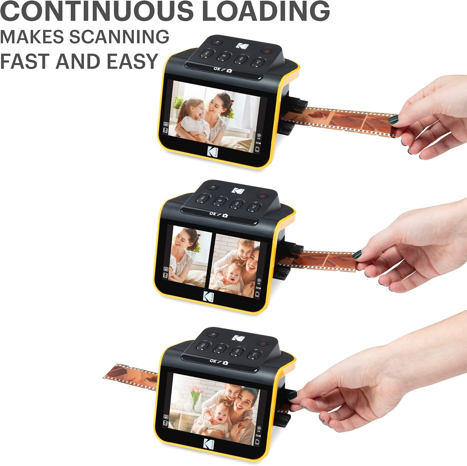 KODAK Slide N SCAN Film und Slide Scanner mit 5 Zoll LCD-Bildschirm, Schwarz