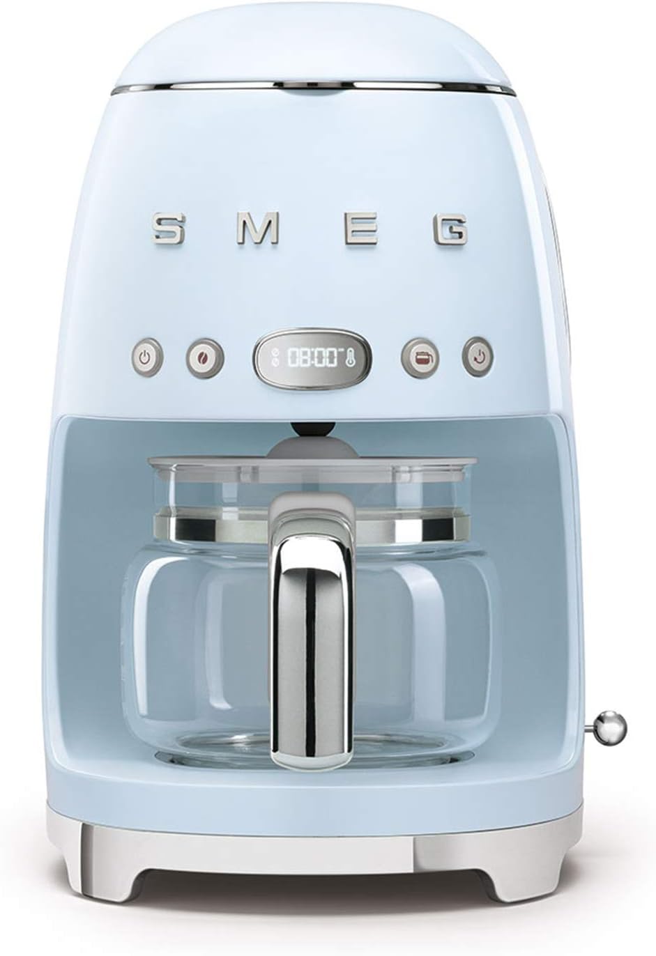 Smeg, DCF02BLMEU, Filter-Kaffeemaschine, Aroma und Autostart-Funktion, Glaskaraffe bis 12 Tassen, 2 Intensitätsniveaus, Warmhaltefunktion, 1050W, Mattschwarz