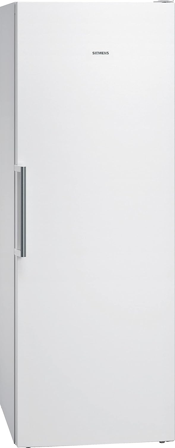 Siemens GS54NAWCV iQ500 Gefrierschrank, 176 x 70 cm, 327 L, noFrost nie wieder abtauen, bigBox Platz für großes Gefriergut, varioZone flexible Glas-und Schubladen, Weiß