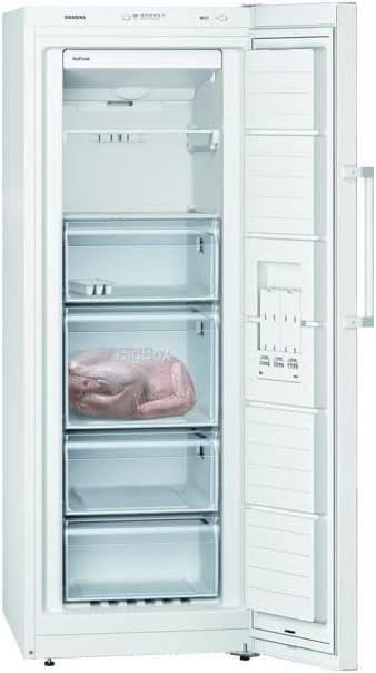 Siemens GS54NAWCV iQ500 Gefrierschrank, 176 x 70 cm, 327 L, noFrost nie wieder abtauen, bigBox Platz für großes Gefriergut, varioZone flexible Glas-und Schubladen, Weiß