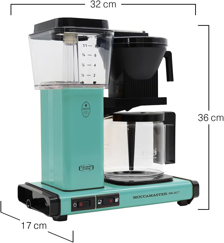 Moccamaster KBG Select, Kaffeemaschine, Retro Kaffeemaschine, Filterkaffee, Off-White, 1.25L