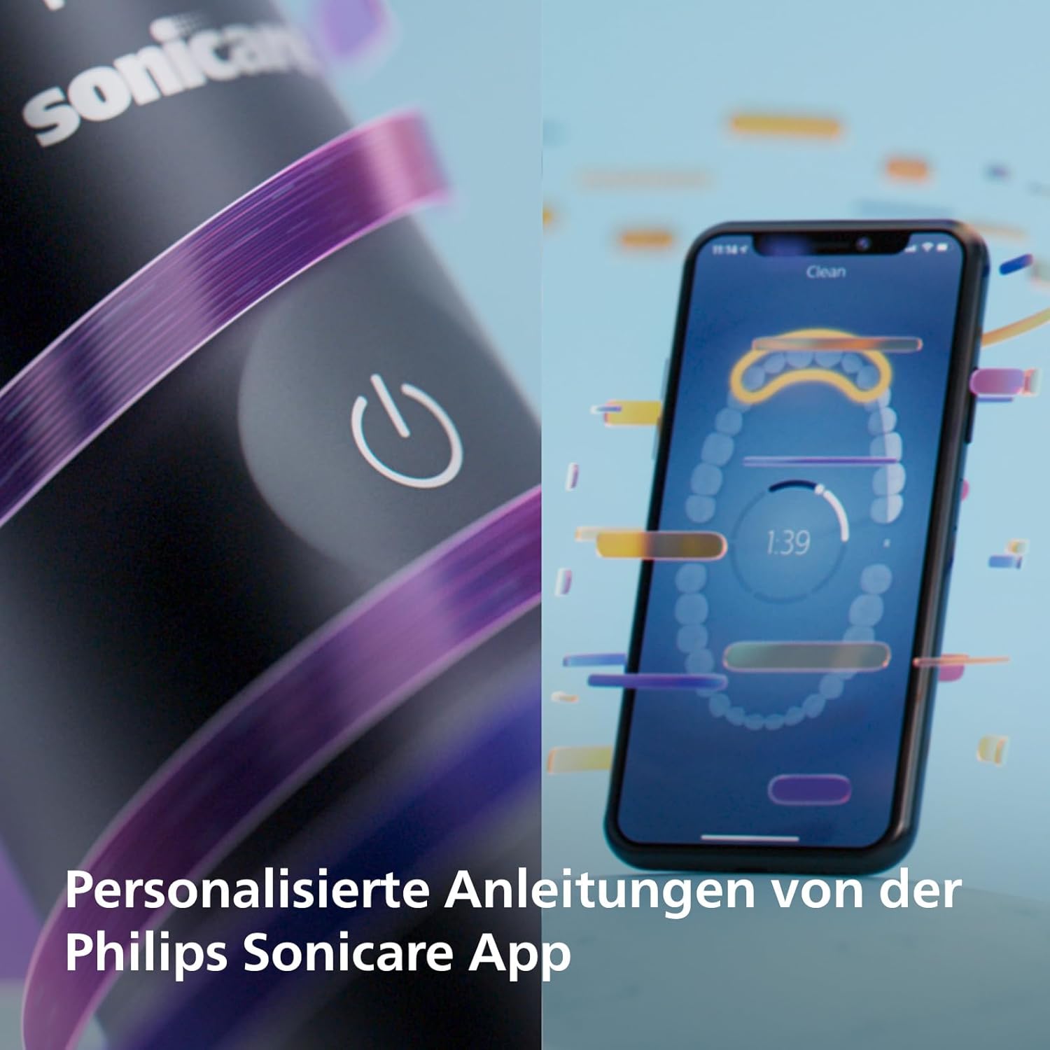 Philips Sonicare DiamondClean Prestige 9900 – Elektrische Zahnbürste mit SenseIQ, A3 Premium-All-in-One-Bürstenkopf und Ladeetui in Mitternachtsblau (Modell HX9992/12)