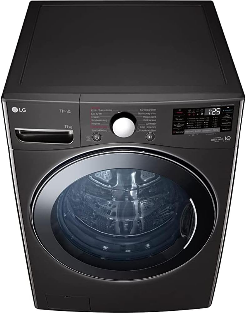 LG F4WV7080, Klasse A, Frontlader-Waschmaschine 8 kg, 1400 U/Min, AI Direct Drive, Wi-Fi, Tiefenreinigung mit Dampf, Große Kapazität, TRIPLE A, Außentür aus Sicherheitsglas, 62 x 60 x 85 cm ꟷ Weiß