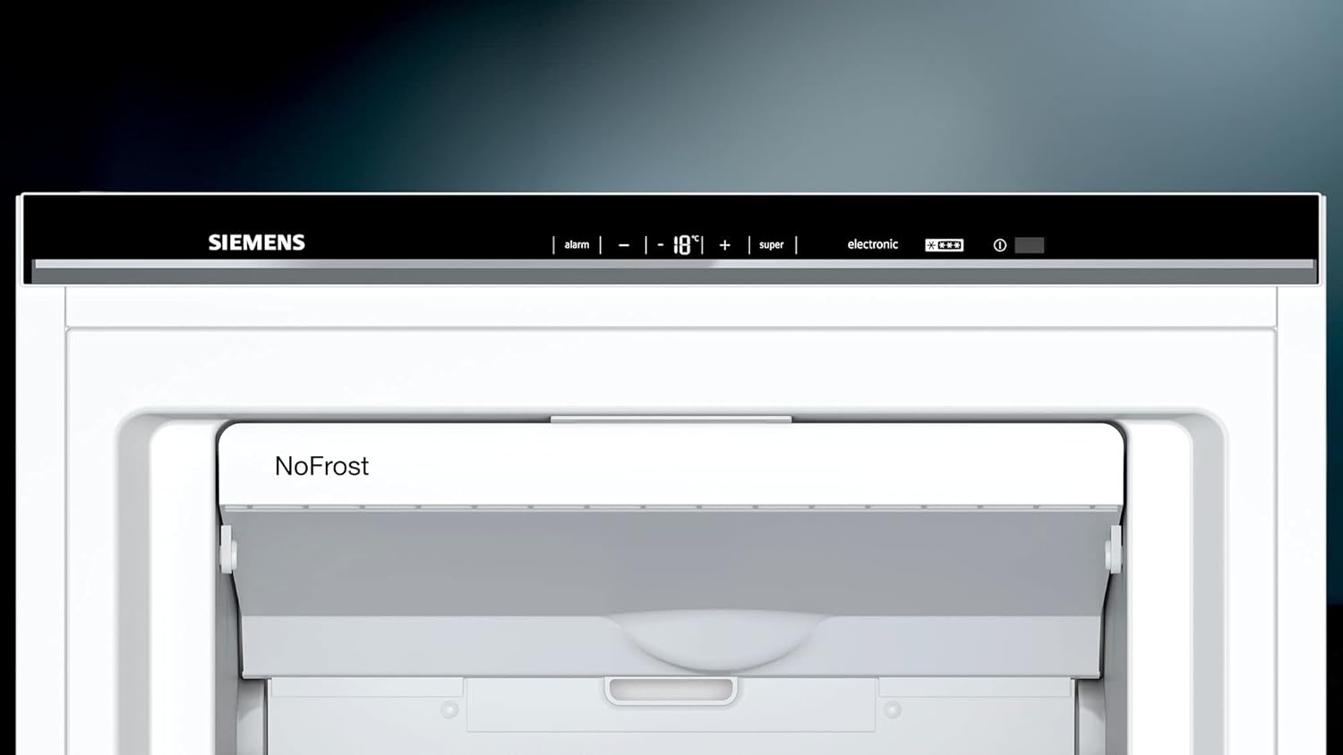 Siemens GS54NAWCV iQ500 Gefrierschrank, 176 x 70 cm, 327 L, noFrost nie wieder abtauen, bigBox Platz für großes Gefriergut, varioZone flexible Glas-und Schubladen, Weiß