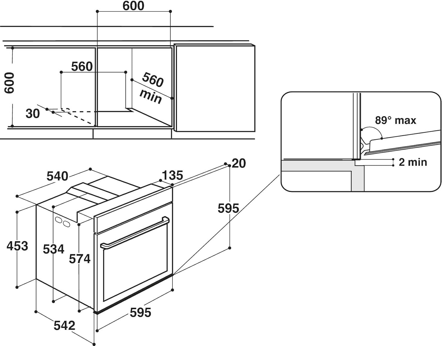 Privileg SET PV510 IN Herd-Kochfeld-Kombination / Umluftherd mit 5 Funktionen / Hydrolyse-Reinigungsfunktion / A / Glaskeramik-Kochfeld / 60cm