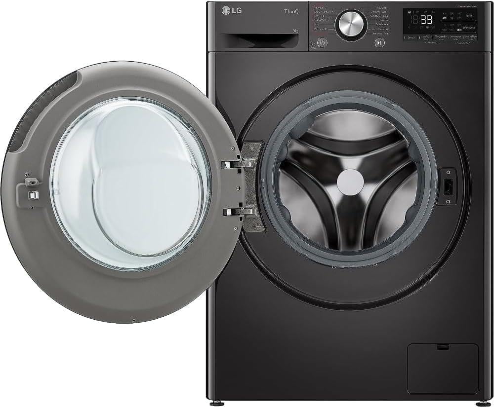 LG F4WV7080, Klasse A, Frontlader-Waschmaschine 8 kg, 1400 U/Min, AI Direct Drive, Wi-Fi, Tiefenreinigung mit Dampf, Große Kapazität, TRIPLE A, Außentür aus Sicherheitsglas, 62 x 60 x 85 cm ꟷ Weiß