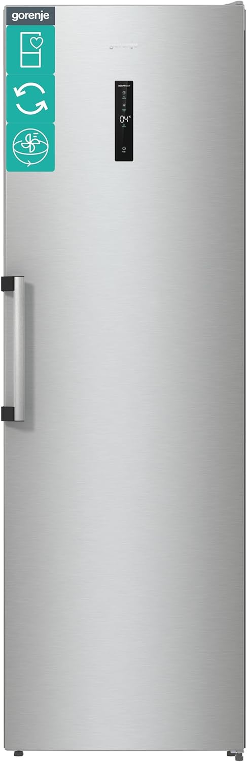 Gorenje R 619 DAXL6 Kühlschrank/AdaptTech/FreshZone/Schnellkühlfunktion/Umluft-Kühlsystem/LED Display / 398l / 185cm / EEK D/Edelstahl