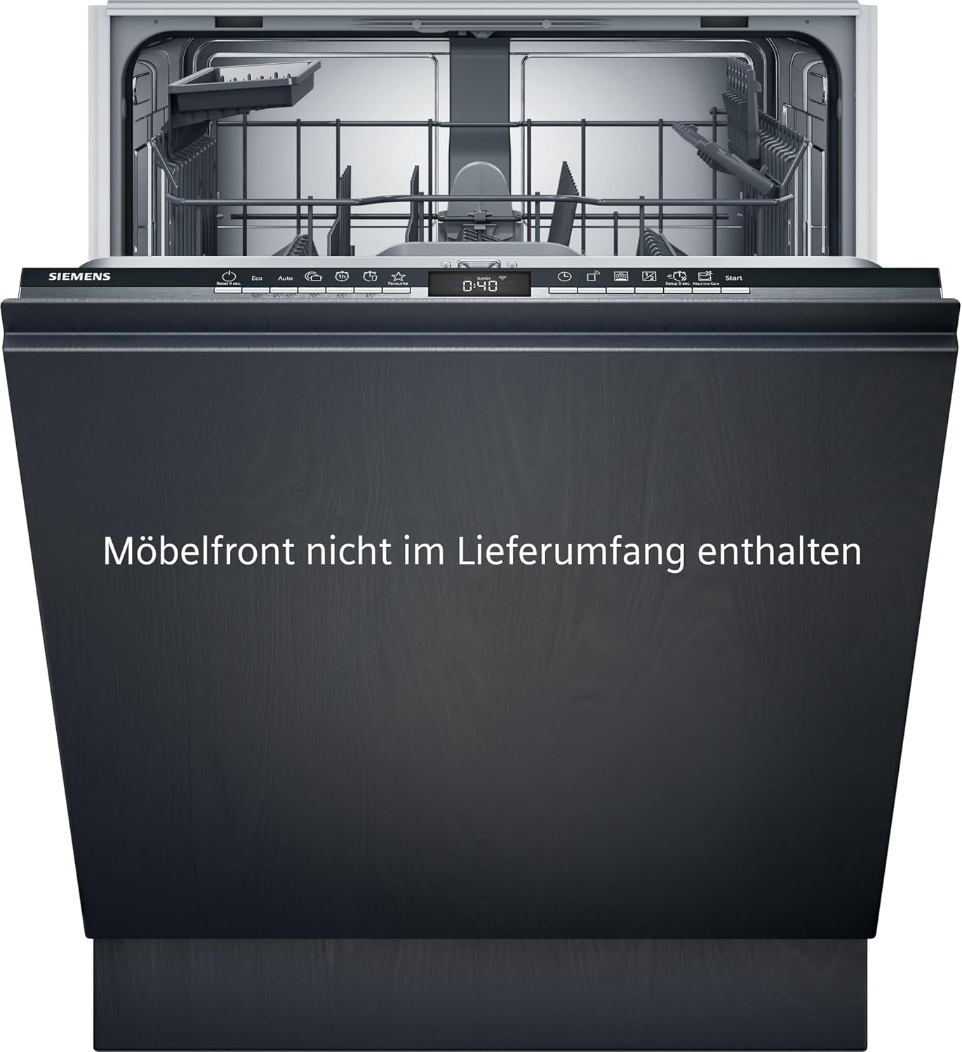 Siemens SN43ES14VE, iQ300 Smarter Geschirrspüler, Unterbau-Spülmaschine mit Besteckschublade, 60 cm, automatische Türöffnung dank autoOpen dry, besonders leise mit iQdrive-Motor, aquaStop, Edelstahl