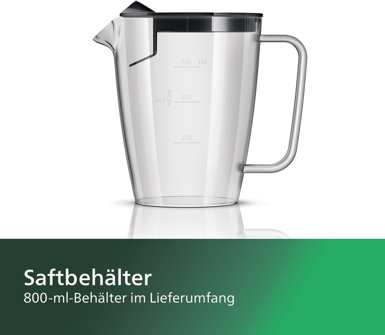 Philips Entsafter – 1100W, 2L, HomeID-Rezepte-App, XXL-Einfüllffnung, QuickClean (HR1921/20), 25 x 43.2 x 29.6 cm, Edelstahl