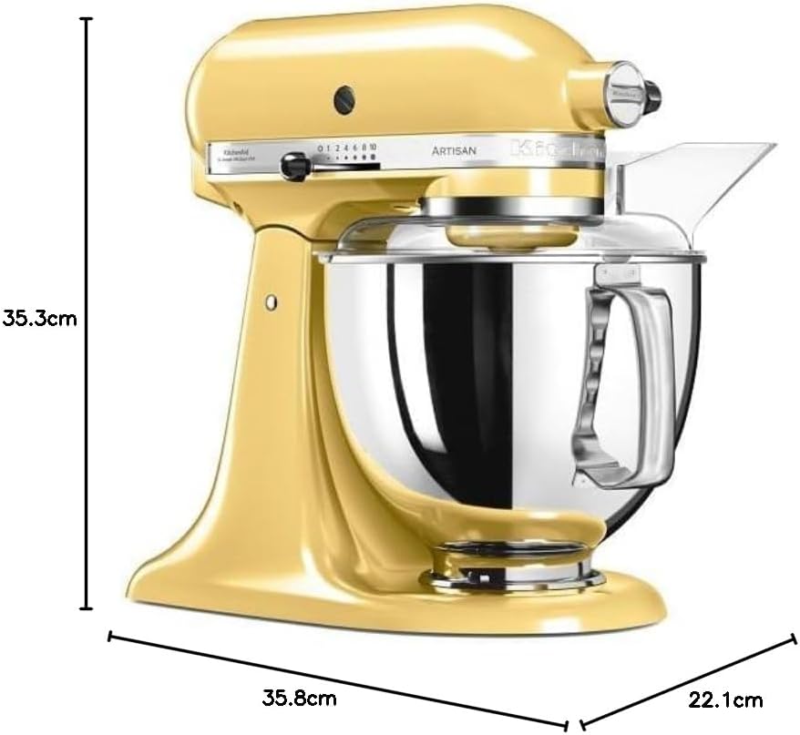 KitchenAid Küchenmaschine I Artisan I Kippbarem Food Processor I Teigknetmaschine mit 5 Zubehör | 2 Schüsseln aus Edelstahl | 4.8 L | Pistaccio