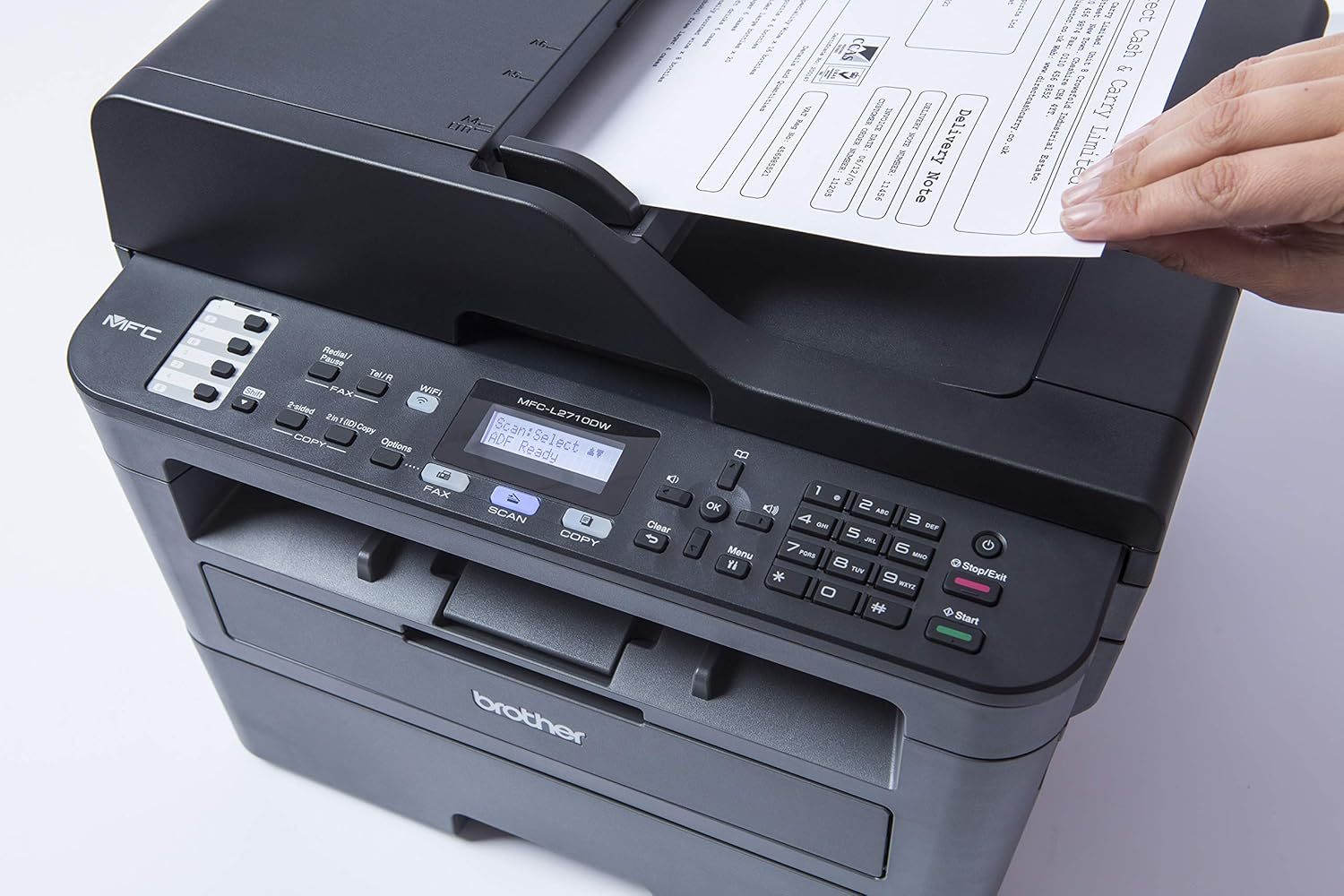 Brother MFC-L2835DW | 4-in-1-Multifunktionsdrucker (Drucken/Scan/Kopieren/Faxen) Laserdrucker Monochrom – WLAN & Ethernet – Dokumentenzuführung (ADF) für 50 Blatt – Druckgeschwindigkeit von 32 Seiten