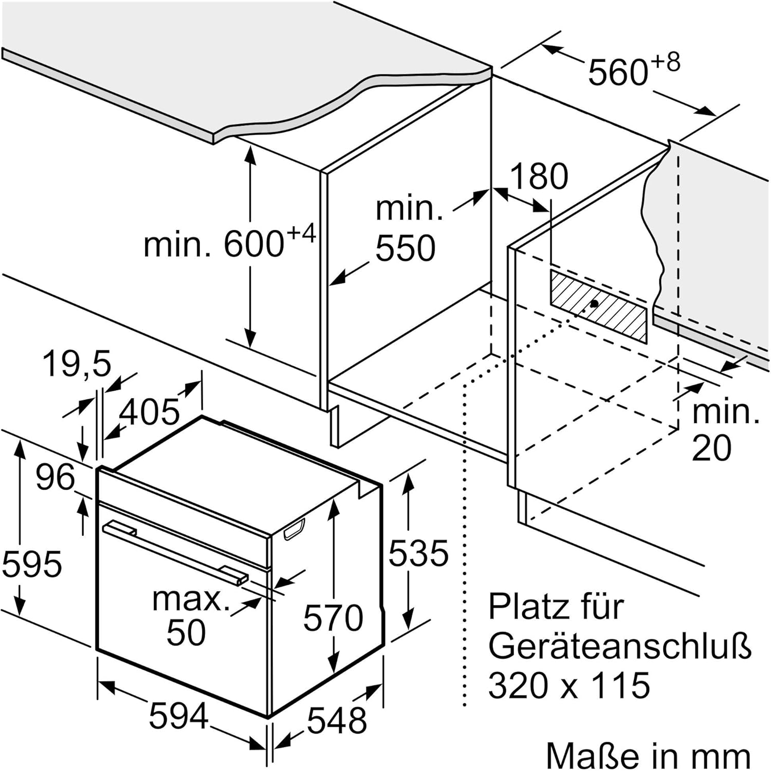 Siemens EQ211KAAB Einbau-Herd-Set iQ300, Integrierbare Herd-Kochfeld-Kombination 60 cm breit, Schnellaufheizung, granit Glanz Emaille, 3D Heißluft, Bräterzone, Schwarz