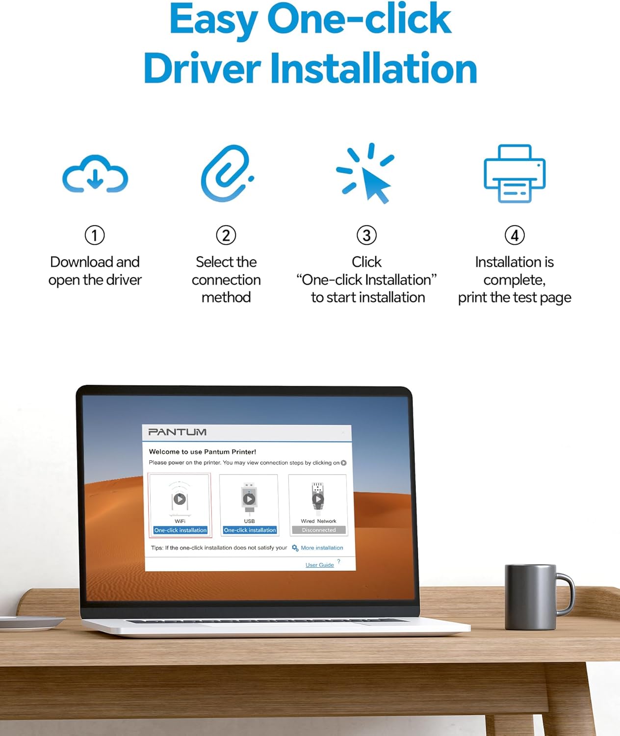 PANTUM CM2100ADW Laserdrucker, Farb-Multifunktionsdrucker zum Drucken, Kopieren und Scannen mit ADF, Automatischer Duplexdruck, WLAN NET USB, 20ppm, für Heim und Büro