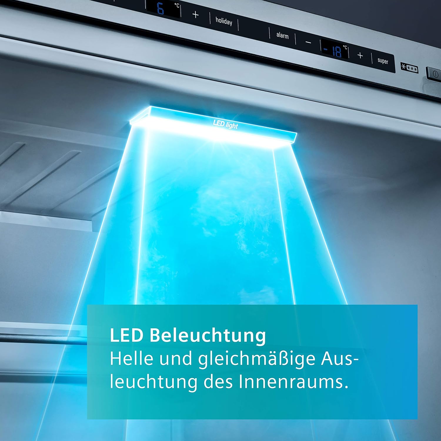 Siemens GS54NAWCV iQ500 Gefrierschrank, 176 x 70 cm, 327 L, noFrost nie wieder abtauen, bigBox Platz für großes Gefriergut, varioZone flexible Glas-und Schubladen, Weiß