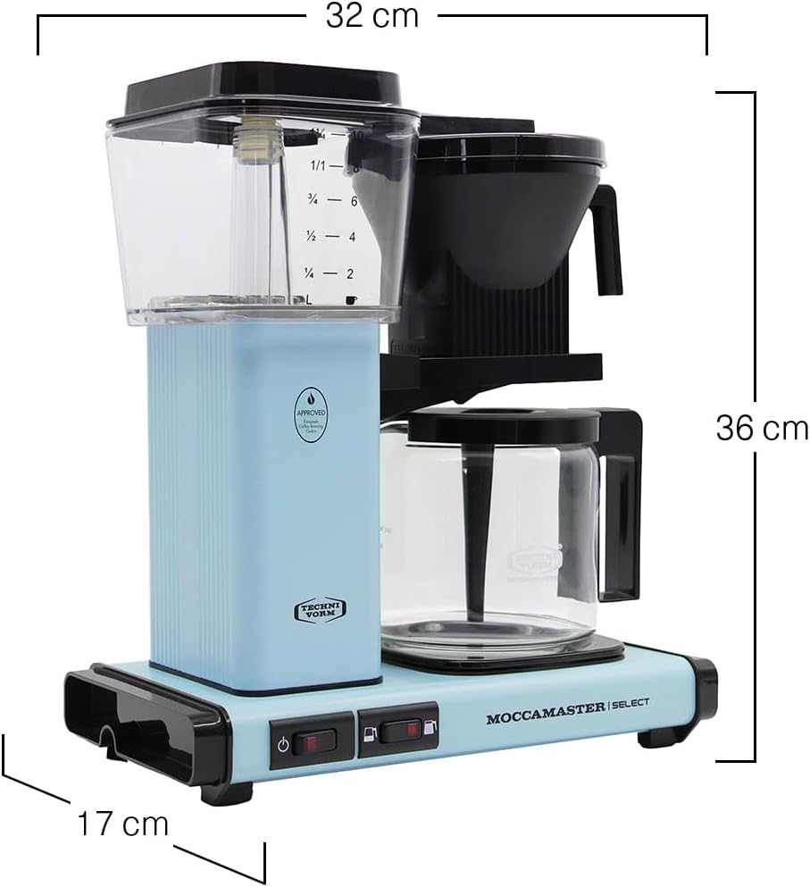 Moccamaster KBG Select, Kaffeemaschine, Retro Kaffeemaschine, Filterkaffee, Off-White, 1.25L