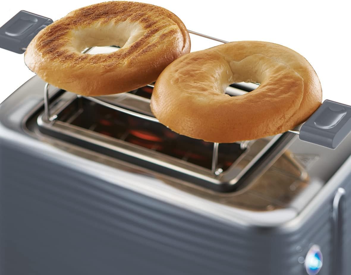 Russell Hobbs Inspire Grey Frühstückset Toaster, Wasserkocher und Kaffeemaschine