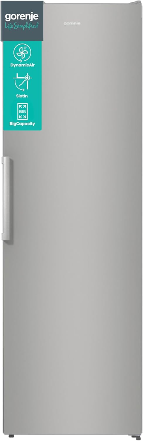 Gorenje R 619 DAXL6 Kühlschrank/AdaptTech/FreshZone/Schnellkühlfunktion/Umluft-Kühlsystem/LED Display / 398l / 185cm / EEK D/Edelstahl