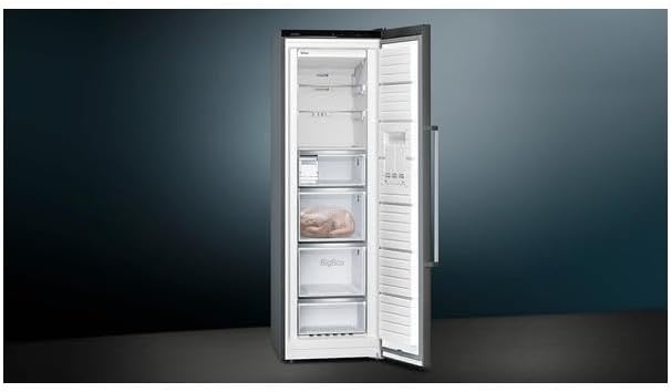Siemens GS58NDWDP, iQ500 Freistehender Gefrierschrank, 191 x 70 cm, 366 L, noFrost, bigBox, LED-Innenbeleuchtung, superFreezing, varioZone für anpassbaren Gefrierraum, freshSense