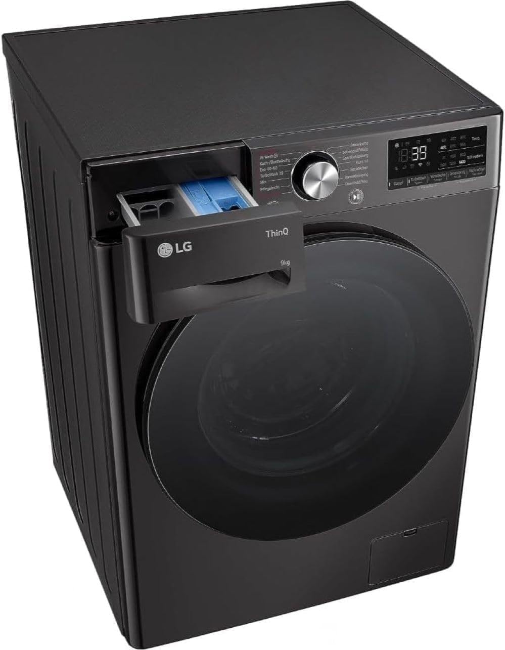 LG F4WV7080, Klasse A, Frontlader-Waschmaschine 8 kg, 1400 U/Min, AI Direct Drive, Wi-Fi, Tiefenreinigung mit Dampf, Große Kapazität, TRIPLE A, Außentür aus Sicherheitsglas, 62 x 60 x 85 cm ꟷ Weiß
