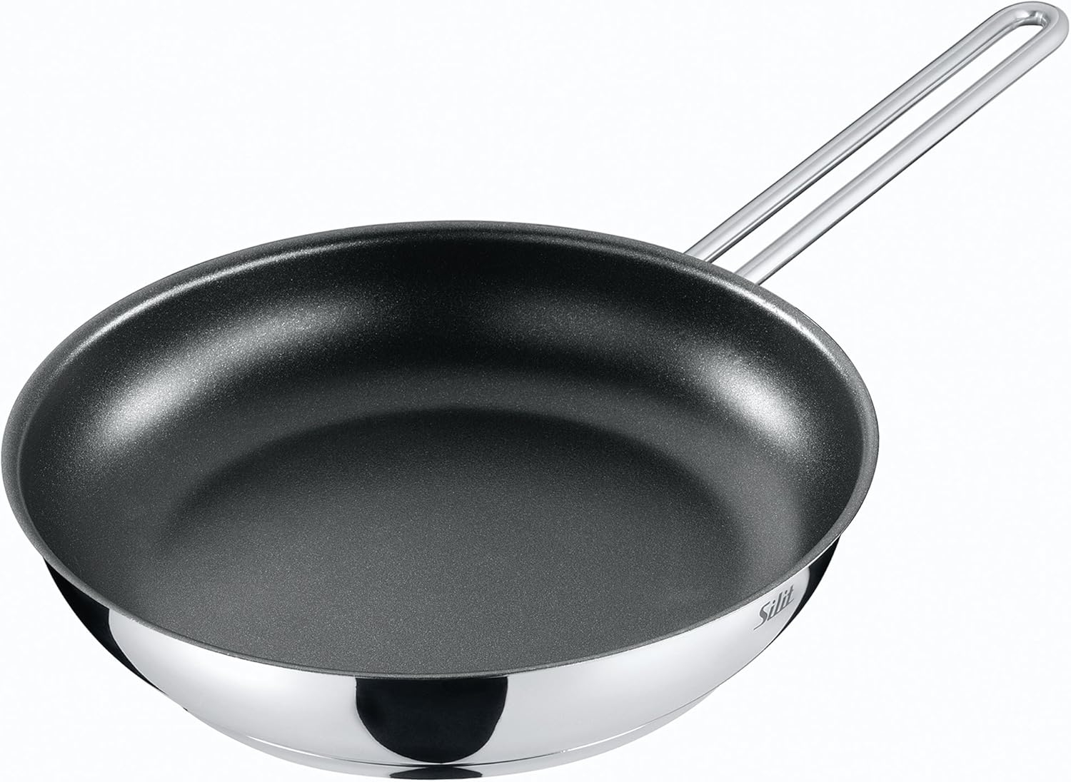 Silit Toskana Topfset induktionsgeeignet 10-teilig, Kochtopf Set mit Glasdeckel, Induktionskochtöpfe, Milchtopf, Dämpfer, Pfanne, Edelstahl teilmattiert, Induktions Töpfe Set unbeschichtet