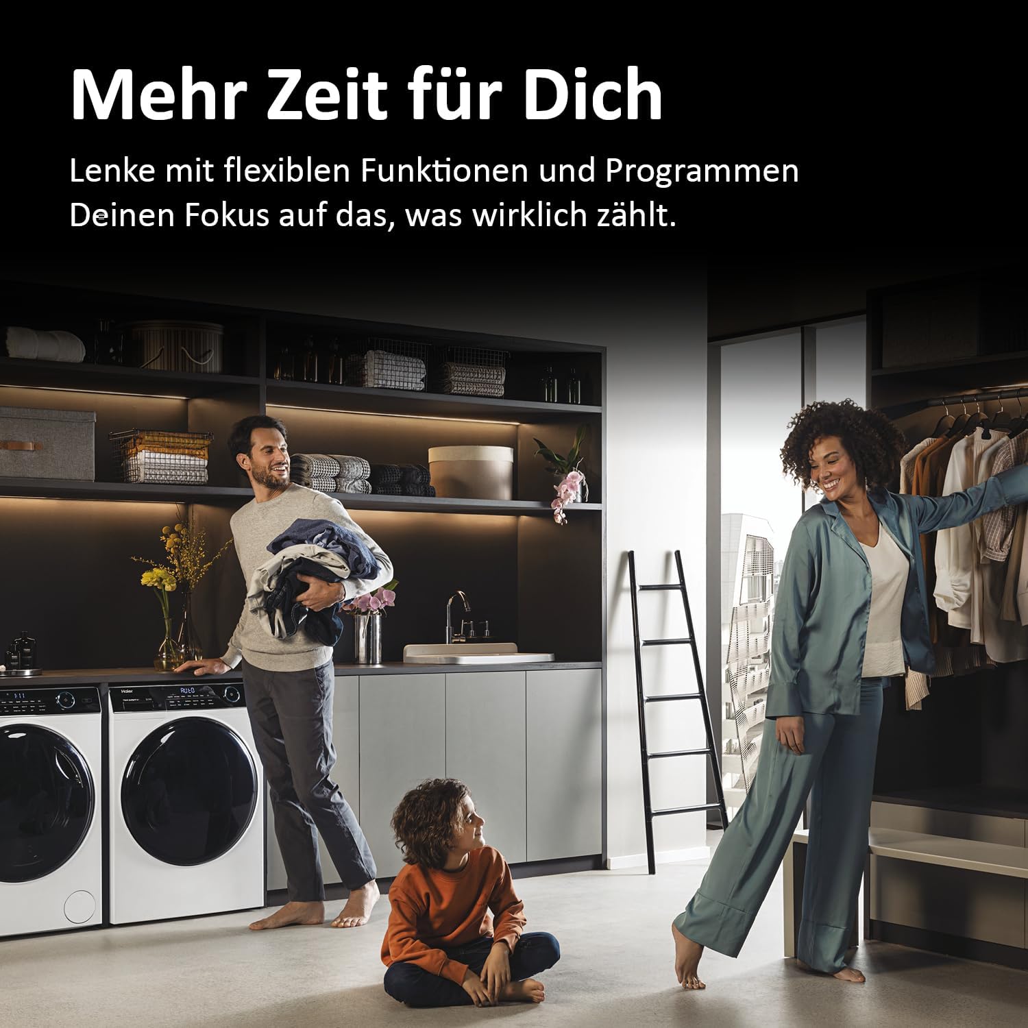 Haier I-PRO SERIE 7 HW70-B14979 I Frontlader Waschmaschine 7kg I Washing Machine mit A-Effizienz, 1.400 U/Min. & leisem Direktantrieb I Inkl. Dampffunktion, Selbstreinigungssystem & Refresh-Programm