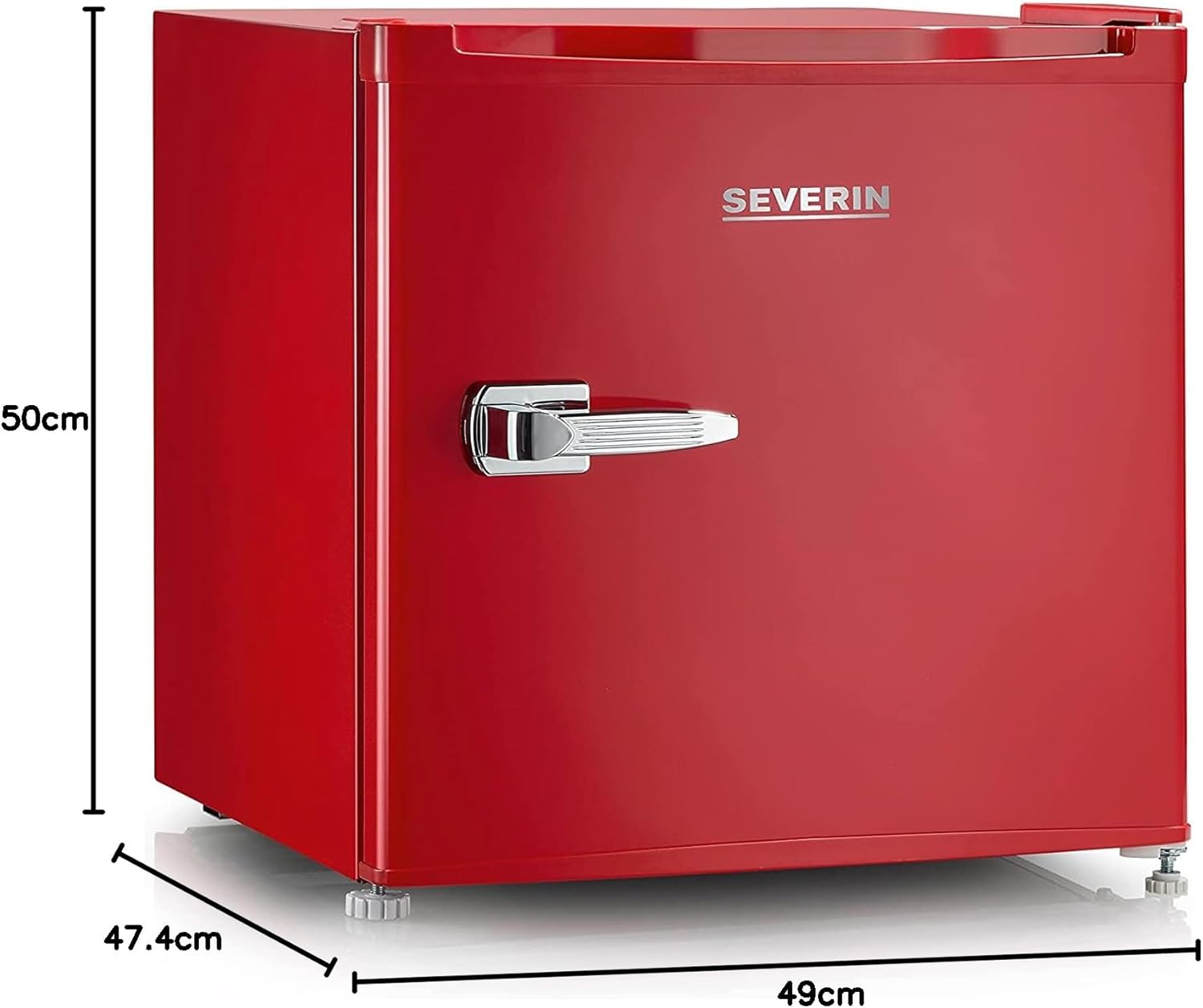 SEVERIN Retro Mini Kühl-/Gefrierbox (31 l), Gefrierschrank klein, Minikühlschrank mit flexibler Temperaturregelung, Tischkühlschrank, schwarz, GB 8880