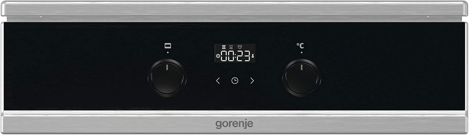 Gorenje GEIT5C61SPG Standherd mit Induktionskochfeld, 50 cm, 70 Liter,Silber, PerfectGrill, AirFry, FrozenBake, Pizza Mode 300°C, AquaClean, Made in Europe, inox