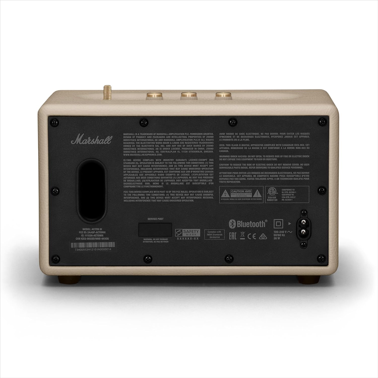 Marshall Acton III Bluetooth-Lautsprecher – Schwarz