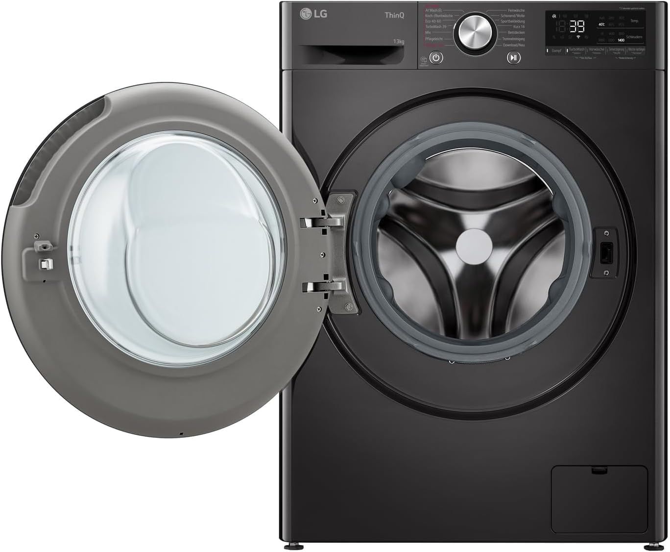 LG F4WV7080, Klasse A, Frontlader-Waschmaschine 8 kg, 1400 U/Min, AI Direct Drive, Wi-Fi, Tiefenreinigung mit Dampf, Große Kapazität, TRIPLE A, Außentür aus Sicherheitsglas, 62 x 60 x 85 cm ꟷ Weiß