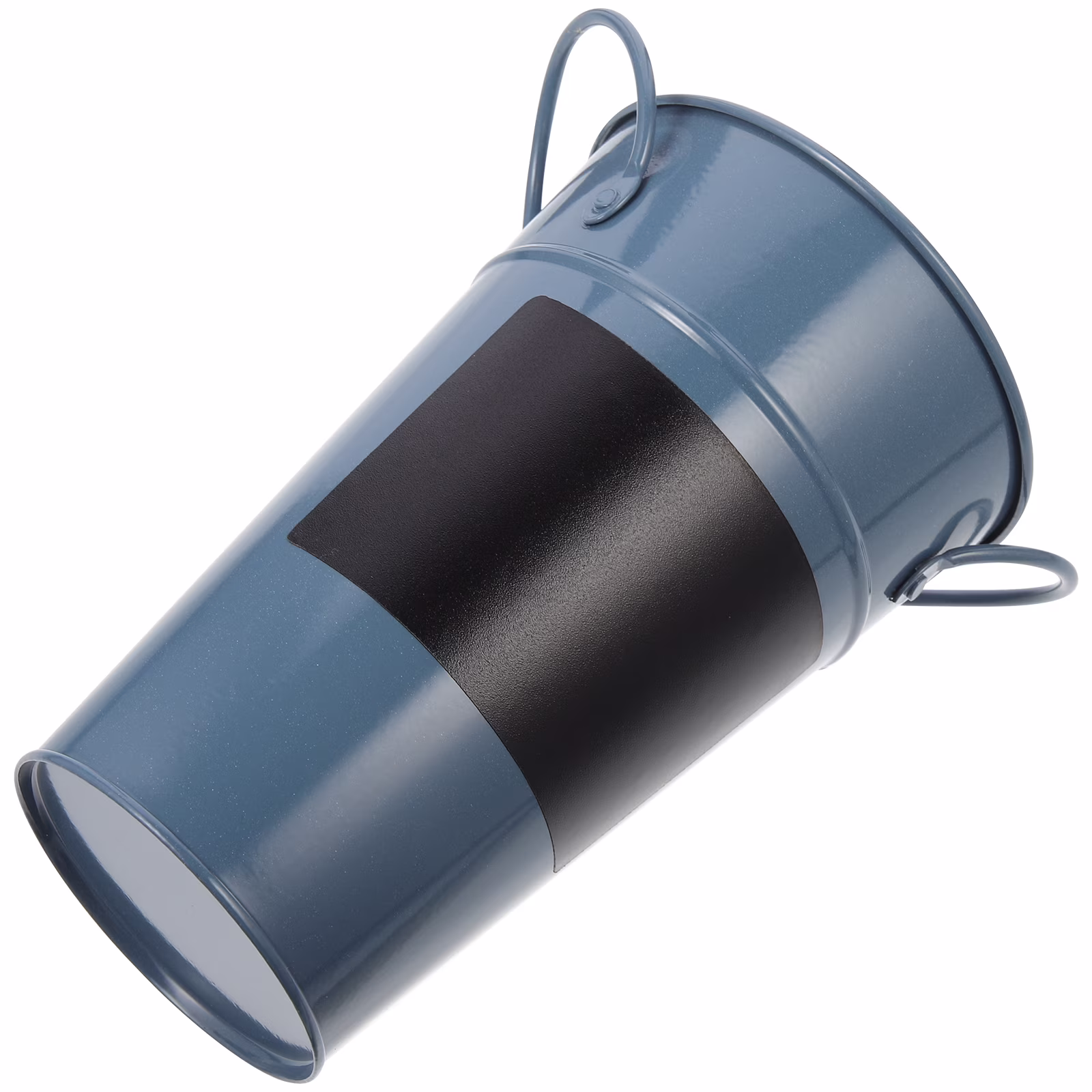 Hinged Vase Half Barrel Planter Tin Bucket Flower Pot Tabletop Decoration Home