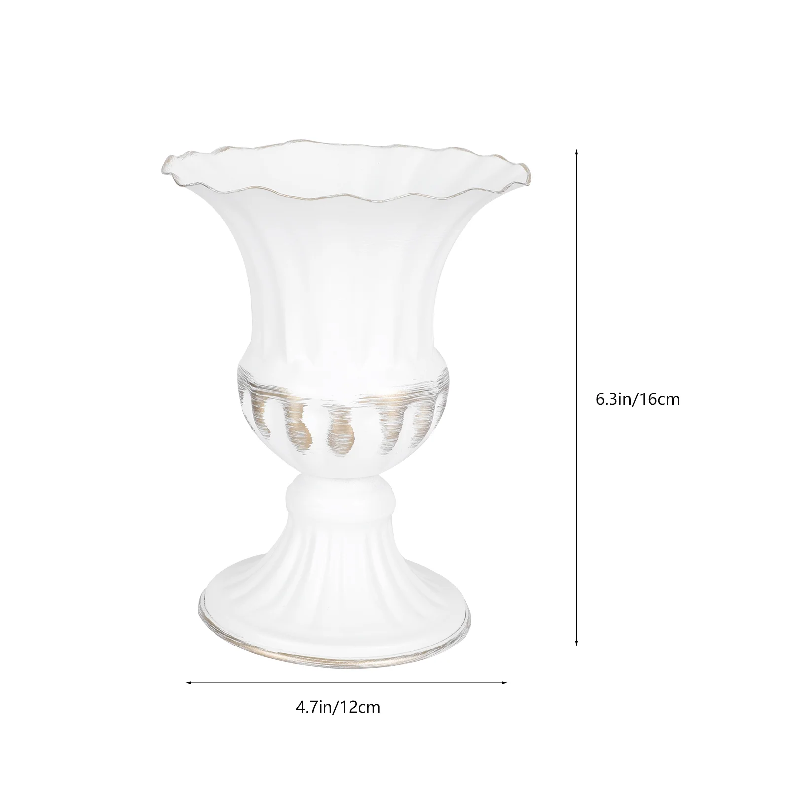 White Urn Planter Cartoon Tray Flower Vase Decorative Office