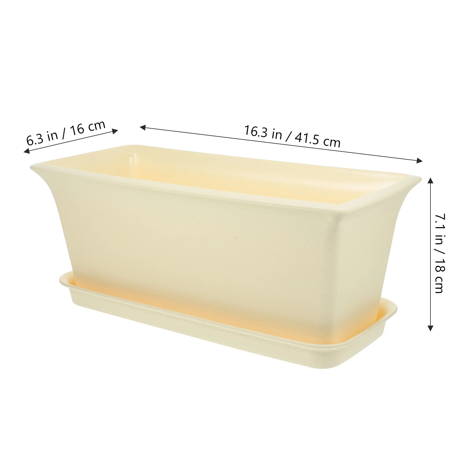 Vegetable Growing Pot Flower Planting Holder Square Tall White