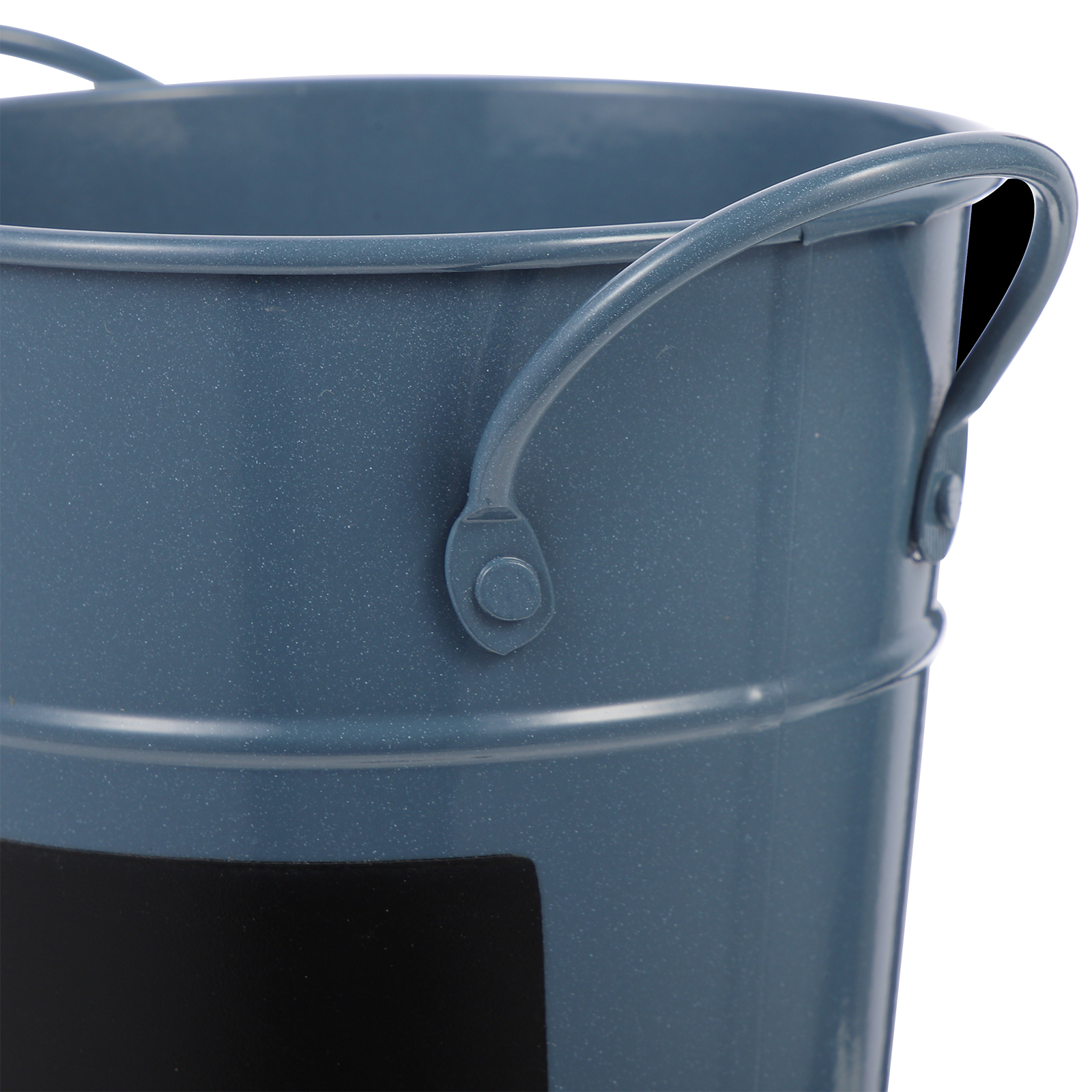 Hinged Vase Half Barrel Planter Tin Bucket Flower Pot Tabletop Decoration Home