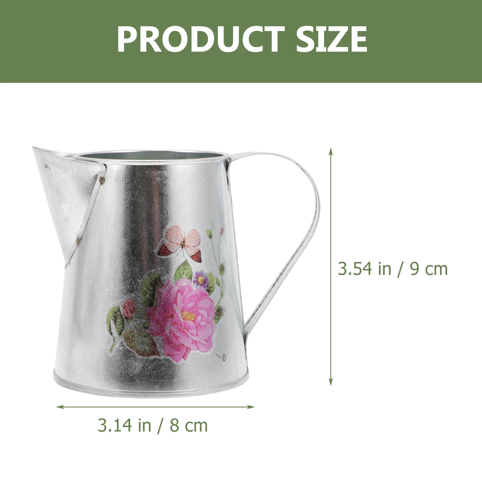 Rustic Metal Pitcher Vase Iron Vase Flower Vase Bucket for Home Decor Random Pattern