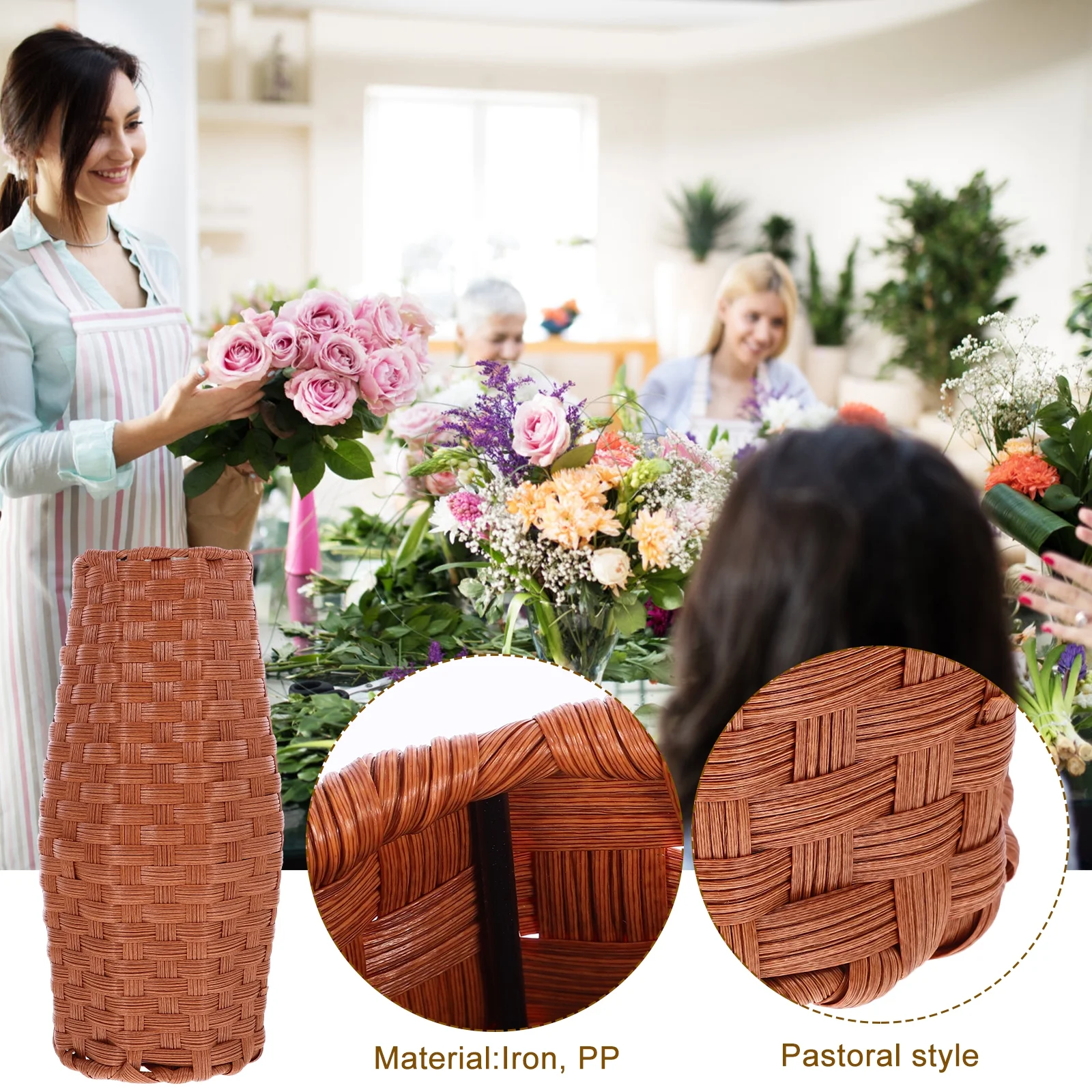 Vases Decorative Home Accessories Artificial Flower Basket Office