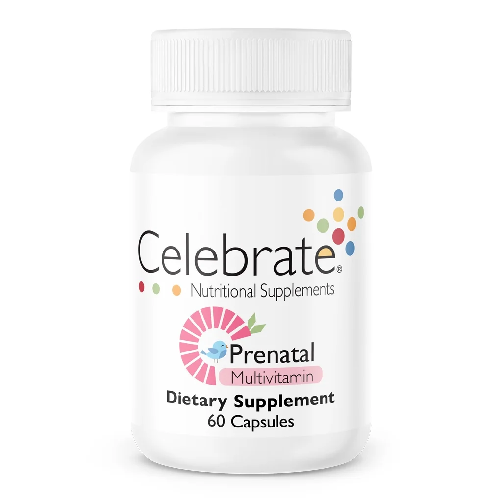 Celebrate Vitamins Bariatric Prenatal Vitamins with Folate (Folic Acid), Vitamin A, Iron, and Choline, 60 count