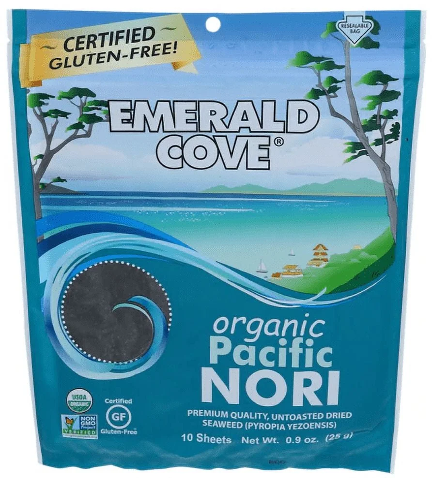 Emerald Cove Organic Pacific Nori Sheets 0.9 oz Pack of 2