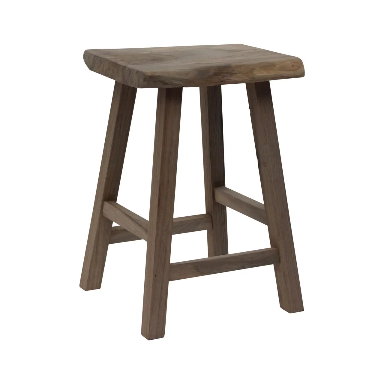 Artissance  Live Edge Reclaimed Solid Walnut Wood Stool, 20 Inch Tall, Natural Wood (Color & Size May Vary) - 9'6