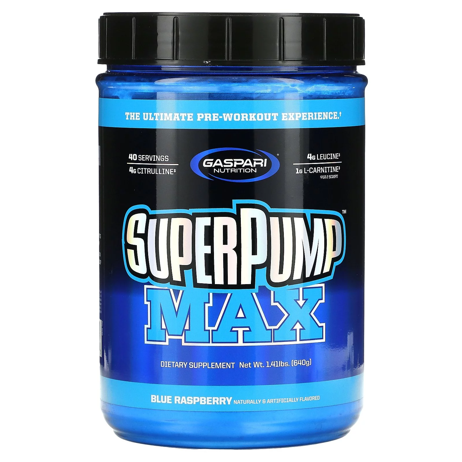 Gaspari Nutrition SuperPump Max Blue Raspberry Ice - 1.41 lbs