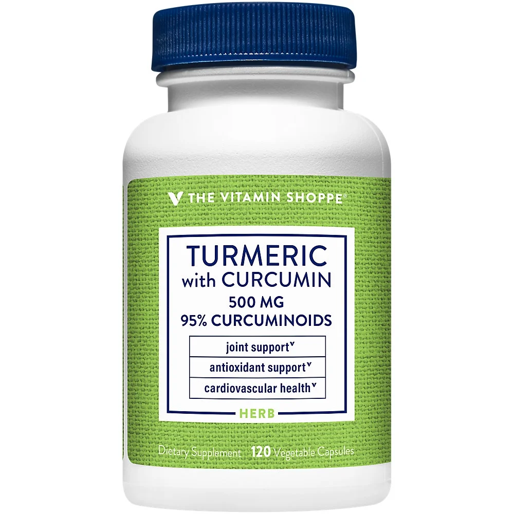 Turmeric with Curcumin 500mg, Supports Joint Mobility & Provides Antioxidant Benefits with 95% Curcuminoids (60 Veggie Capsules) by The Vitamin Shoppe
