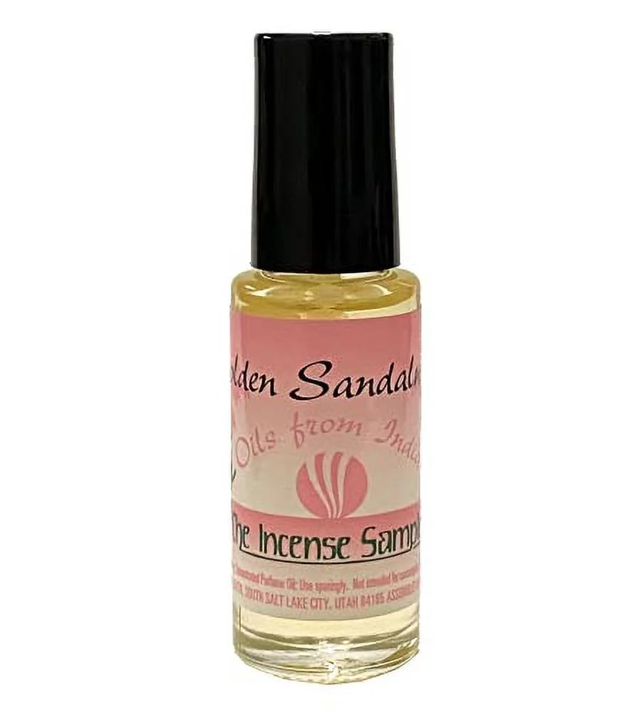 Golden Sandalwood Perfume Oil - Oils from India - 9.5ml - with applicator Wand - Sold Individually