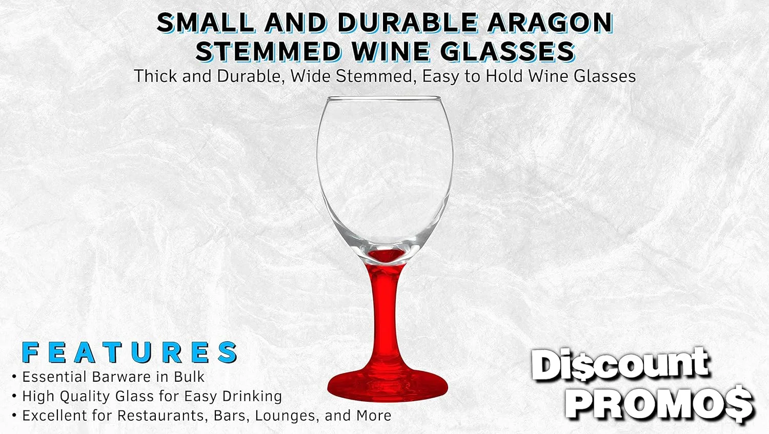 10 Aragon Wine Glasses Set, 8.5 Oz. - High Standard, Made - Red