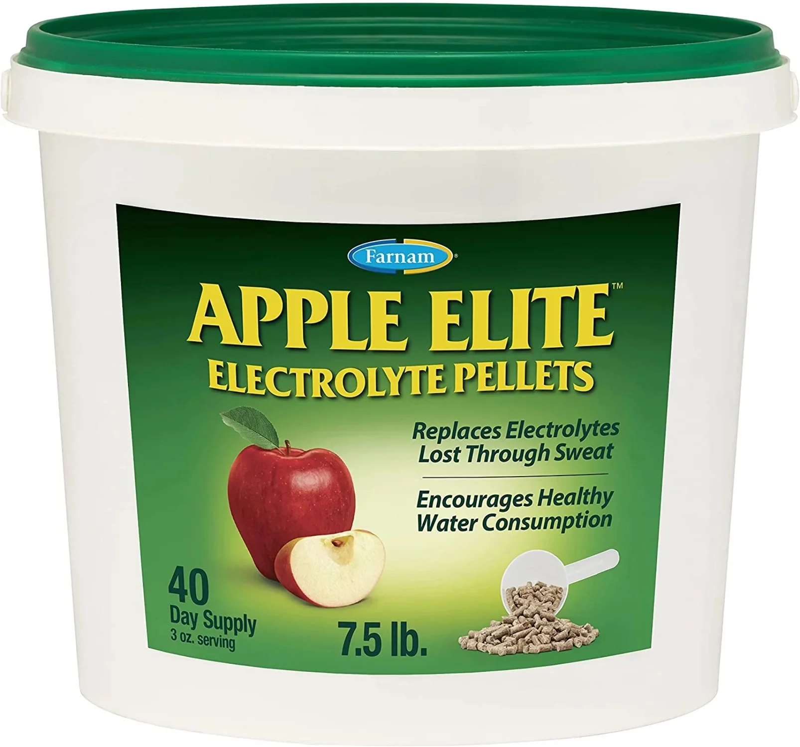 Farnam Apple Elite Electrolyte Pellets 7.5 Pounds, 40 Day Supply