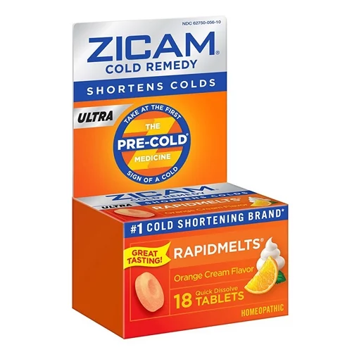 Zicam Ultra Cold Remedy Bi-Layer Rapidmelts Homeopathic Tablets, 18 Ea, 2 Pack