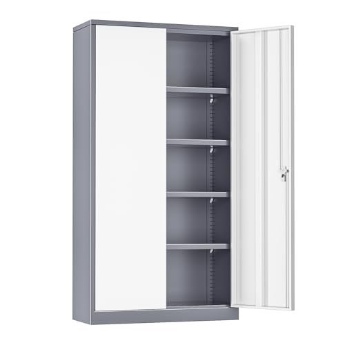 INTERGREAT Metal Storage Cabinet with Wheels, 73