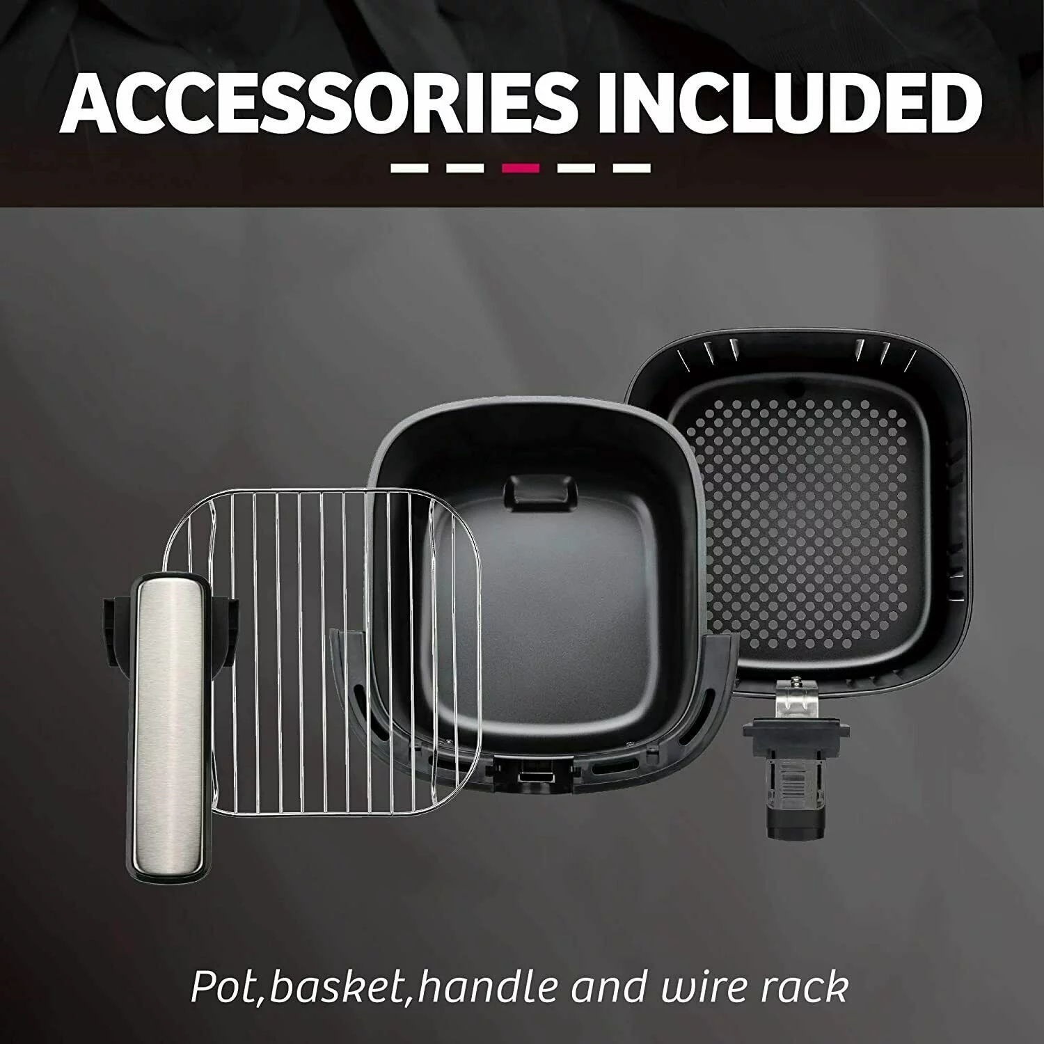 Ignited Air Fryer 5.5/7.5 Quart Large Capacity Digital Oil-less Cooker