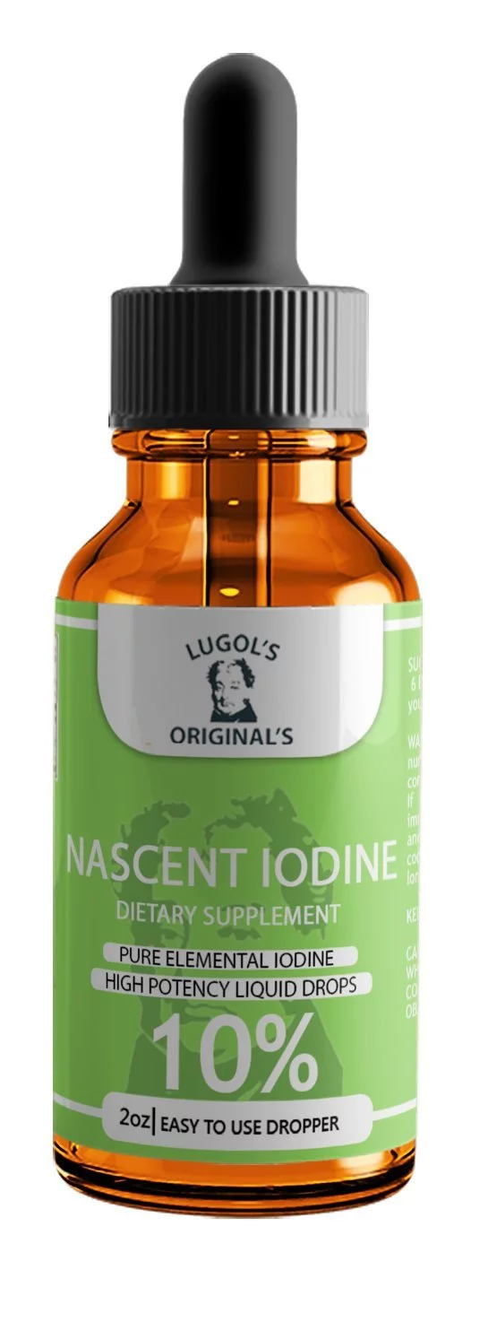 10% Nascent Iodine Liquid Drops Thyroid Supplement 2oz