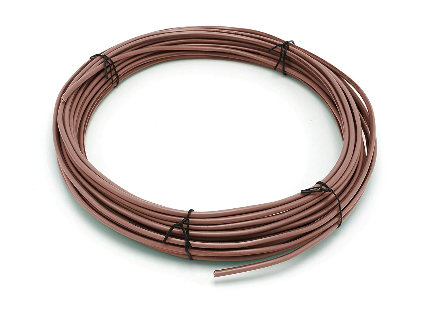 150 Feet (45 Meter) - Insulated Solid Copper THHN / THWN Wire - 14 AWG, Wire is Made in the USA, Residential, Commerical, Industrial, Grounding, Electrical rated for 600 Volts - In Brown