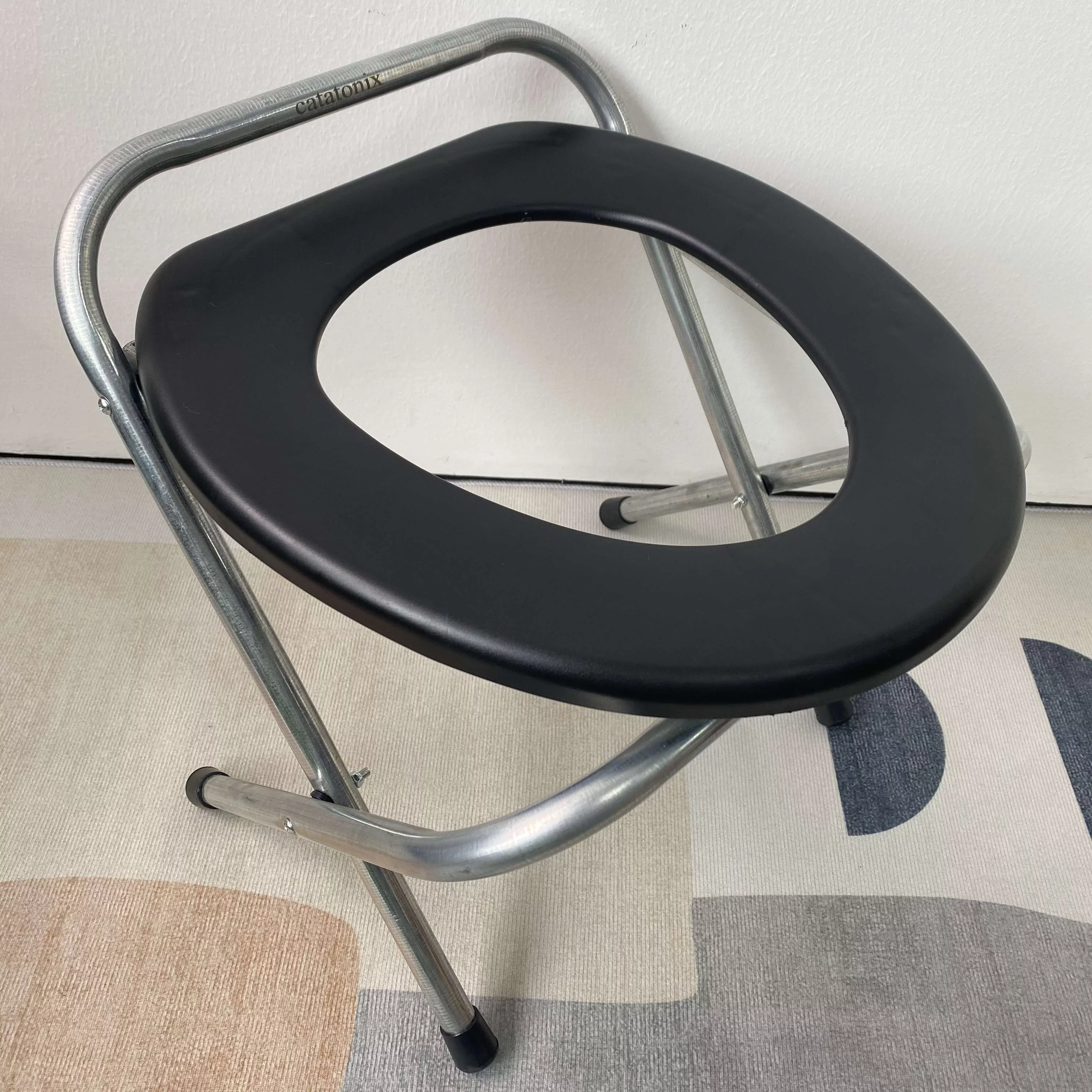catatonix Commode chairs,Folding Chair Portable Toilet Seat, 198 Pounds Capacity